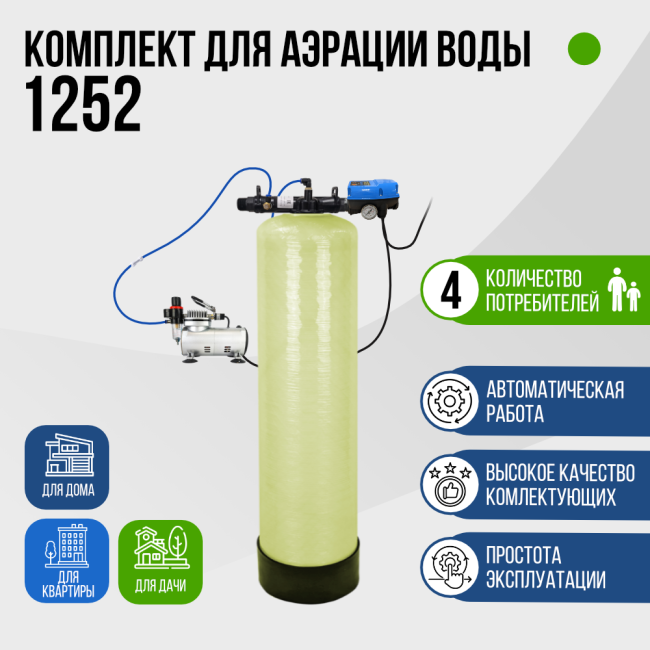 Комплект для аэрации воды до 2 м³/ч., 1252, F107B, AF 18-2 Комплект для аэрации воды до 2 м³/ч., 1252, F107B, AF 18-2
