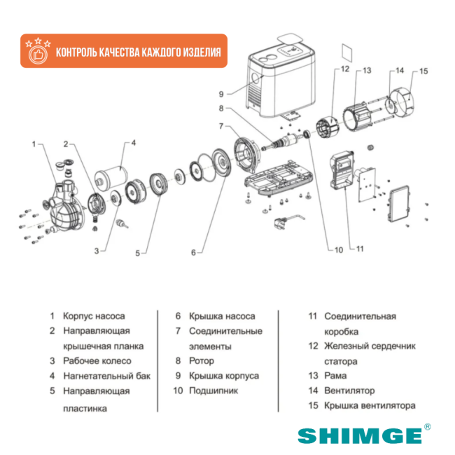 Комплектующие SHIMGE CA 200 Комплектующие SHIMGE CA 200