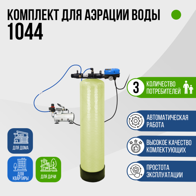 Комплект для аэрации воды до 1,4 м³/ч., 1044, F107B, AF 18-2 Комплект для аэрации воды до 1,4 м³/ч., 1044, F107B, AF 18-2