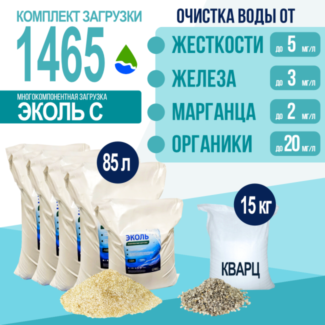 Комплект загрузки ЭКОЛЬ С для фильтра 1465 Комплект загрузки ЭКОЛЬ С для фильтра 1465